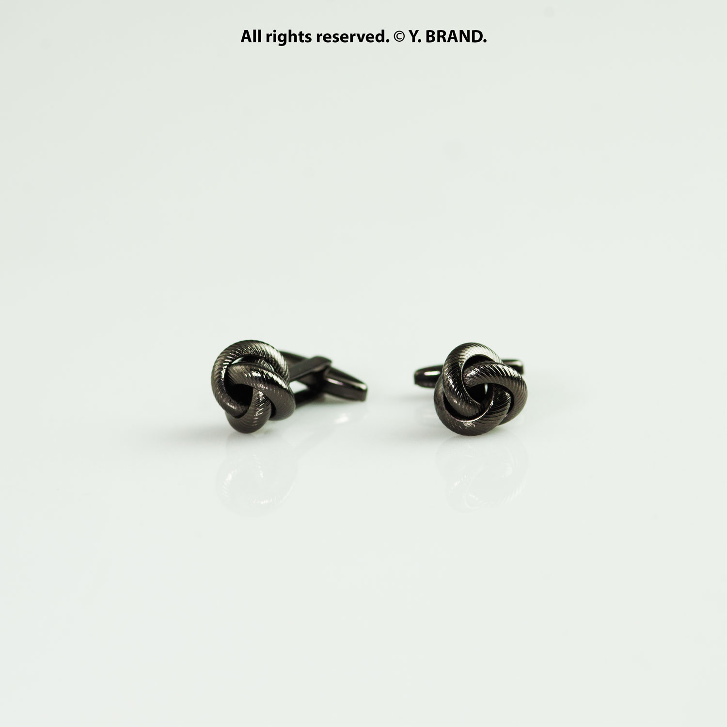 CL-049a Gunmetal Cufflink Knot Classic - CL-0172 - Image 1