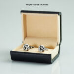 Silver Cufflink Knot Textured Classic - CL-0174 - Image 2