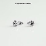 Silver Cufflink Knot Textured Classic - CL-0174