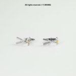 Silver & Gold Cufflink Cross Golf Clubs - CL-0180