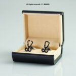 Black Cufflink Medical Stethoscope Design - CL-0181 - Image 2