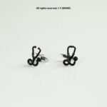 Black Cufflink Medical Stethoscope Design - CL-0181