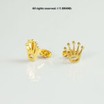 Gold Cufflink Crown Royal Design - CL-0189