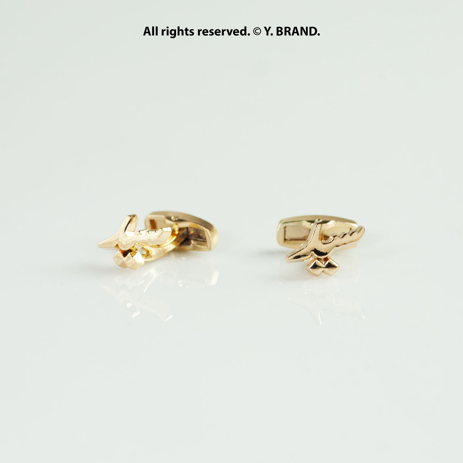 CL-076 Silver & Gold Cufflink Caste Design - CL-0199 - Image 1