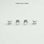Silver & White Cufflink Set Classic Round Minimal Design – CLS-1014 - Image 2