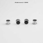 Silver Black Cufflink Set Classic Round for Tuxedo – CLS-1015 - Image 2