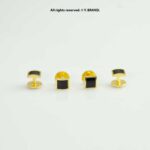 Gold & Black Cufflink Set Geometric Square Frame Design – CLS-1016 - Image 2