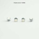 Silver & Ivory Cufflink Set Classic Round Pearl Finish Design – CLS-1019 - Image 2