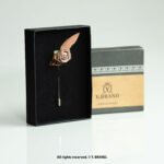 Light Brown & Rose Gold Lapel Pin Luxury Floral - LP-049 - Image 2