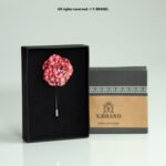 Red & Black Lapel Pin Classic Floral Pattern - LP-061 - Image 2