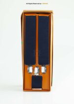 Navy Blue Three clips Elastic Suspender-SB-1057 - Image 2