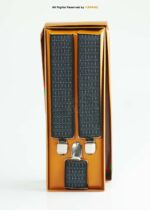 White Dotted Three clips Elastic Suspender-SB-1058 - Image 2