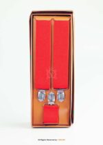 Bright Red Three clips Elastic Suspender-SB-1061 - Image 2