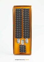 Black & Silver Geometric Star Jacquard Suspenders-SB-1067 - Image 2