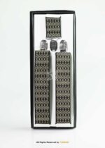 Antique Gold Argyle Jacquard Suspenders-SB-1073 - Image 2