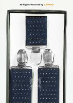 Navy Pin-Dot Jacquard Suspenders-SB-1076 - Image 3