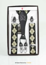 Elite Gold Argyle Suspenders – Dual-Attachment Edition-SB-1078