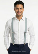 Silver Sage Ribbed X-Back Suspenders-SB-1079