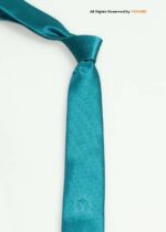 Teal Silk Tie Micro Texture - T-176 - Image 2