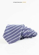 Lavender Silk Tie Diagonal Stripes - T-177 - Image 2