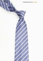 Lavender Silk Tie Diagonal Stripes - T-177 - Image 2