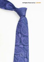 Purple Silk Tie Paisley - T-179 - Image 2