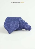 Purple Silk Tie Geometric Pattern - T-181 - Image 2