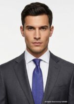 Purple Silk Tie Geometric Pattern - T-181