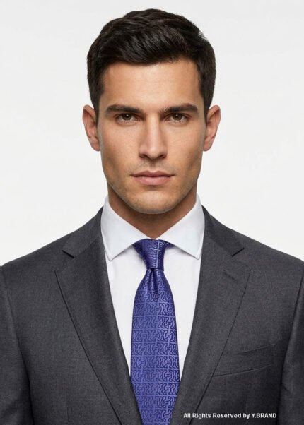 Purple Silk Tie Geometric Pattern - T-181