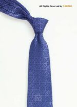 Purple Silk Tie Geometric Pattern - T-181 - Image 2