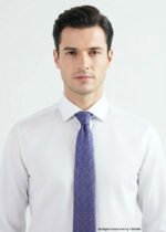 Purple Silk Tie Geometric Pattern - T-181