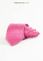 Pink Silk Tie Woven Pattern - T-186 - Image 2