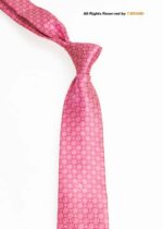 Pink Silk Tie Woven Pattern - T-186 - Image 2