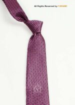 Pink & Black Silk Tie Geometric Squares - T-190 - Image 2