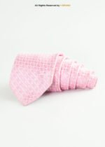 Light Pink Silk Tie Diamond Pattern - T-193 - Image 2