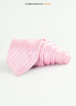 Light Pink Silk Tie Diamond Pattern - T-193