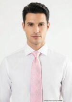 Light Pink Silk Tie Diamond Pattern - T-193