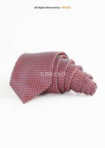 Red, White & Blue Silk Tie Micro Geometric Pattern - T-197