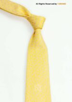Yellow Silk Tie Floral Texture - T-198 - Image 2