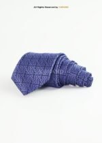 Purple Silk Tie Geometric Pattern - T-199 - Image 2