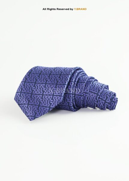 Purple Silk Tie Geometric Pattern - T-199