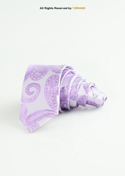 Lavender Silk Tie Paisley - T-201