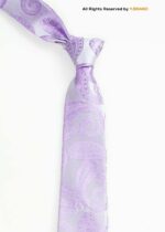 Lavender Silk Tie Paisley - T-201 - Image 2