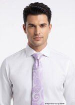 Lavender Silk Tie Paisley - T-201