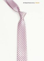 Light Pink Silk Tie Polka Dots - T-202 - Image 2