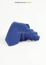 Navy Blue Silk Tie Micro Polka Dots - T-203 - Image 2
