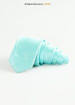 Mint Green Silk Tie Micro Check Pattern - T-205