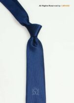 Royal Blue Silk Tie Micro Texture - T-207 - Image 2