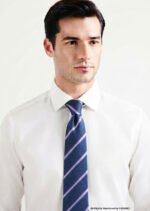 Navy Blue Tie Diagonal Stripe Woven - T-211