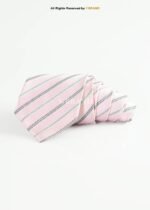 Light Pink Tie Diagonal Stripe Textured - T-212 - Image 2